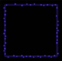 Glossy mesh wire frame double rounded square vector