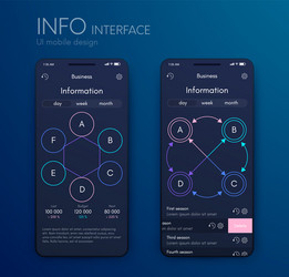 mobile application interface ui design stock vector image
