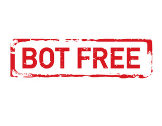 Red stamp bot free vector