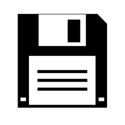 simple of floppy disk personal computer component vector image