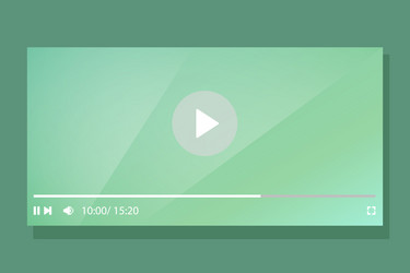 template video player for web and mobile apps vector image