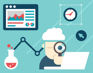web analytics information and development vector image