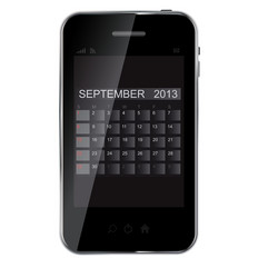 2013 year calendar on abstract design phone vector