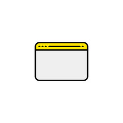 browser window icon isolated on white background vector image