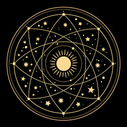 Celestial Esoteric Symbolism Vector Image