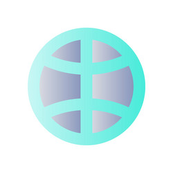 Earth planet flat gradient two-color ui icon Vector Image