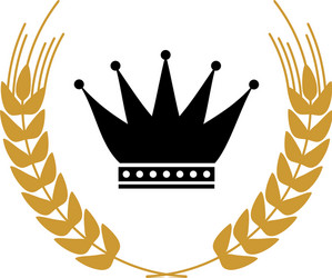 Golden crown logo Royalty Free Vector Image - VectorStock