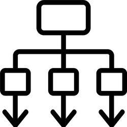 Gradual algorithm icon outline vector