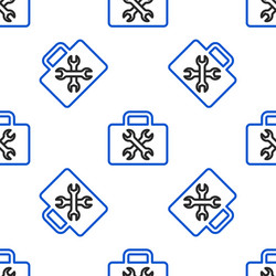 line toolbox icon isolated seamless pattern vector image