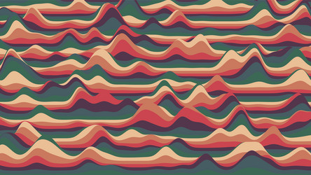 Retro reddish stripes colorful distorted backdrop vector