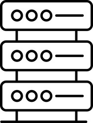 database line icon design vector image