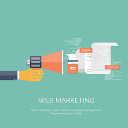 flat computing background vector image