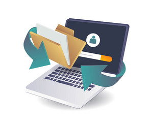 managing personal data folders on your computer vector image