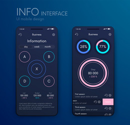 mobile application interface ui design stock vector image