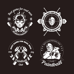 paintball game sport club logo templates of gamer Vector Image