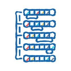 selection sort algorithm icon doodle vector image