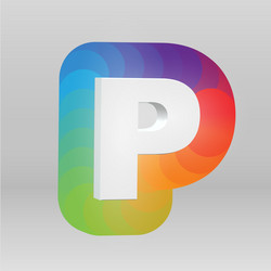3d character from a fontset with colorful vector image
