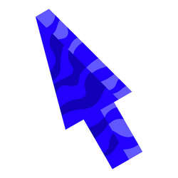 blue cursor with abstract pattern is pointing vector image