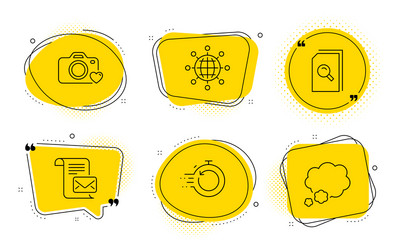 fast recovery search files and mail letter icons vector image