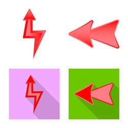 isolated object of element and arrow sign set vector image