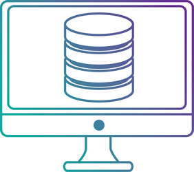 Monitor computer with data disk vector