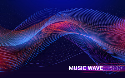 smooth smoke particle wave big data techno vector image