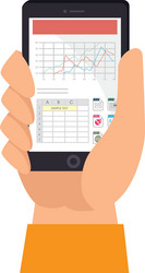 spreadsheet file document smartphone mobile vector image