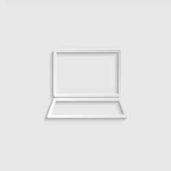click icon laptop computer notebook and cursor vector image