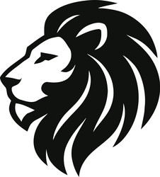 lion logo design symbol of strength and majesty Vector Image