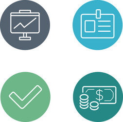 round circle buttons with icons can be used vector image