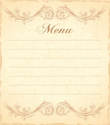 Vintage restaurant menu Royalty Free Vector Image