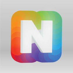 3d character from a fontset with colorful vector image
