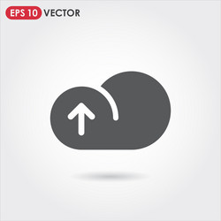 cloud upload ui web button vector image