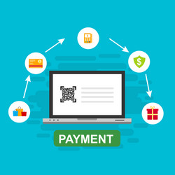 concept online and mobile payments for web page vector