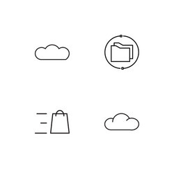 data analytics linear icons set simple outline vector image