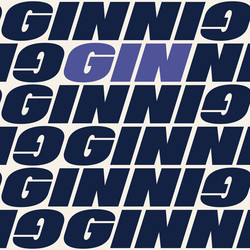 gin seamless pattern in typographic style vector image