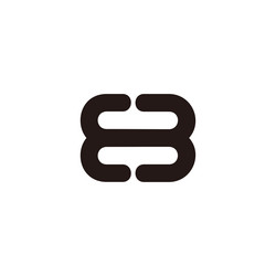 letter linked curves loop motion simple logo vector image