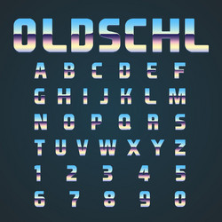 OLDSCHL Retro Font Collection vector