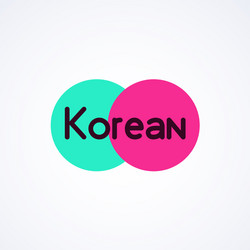 Colorful logo for korean business - modern vector