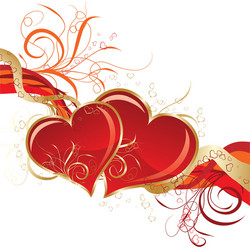 Pink floral heart background Royalty Free Vector Image