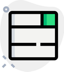 Multiple bottom cells with parting header at top vector