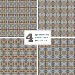 set of geometric seamless pattern abstract vector image