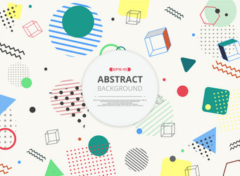 abstract of colorful geometric pattern background vector image