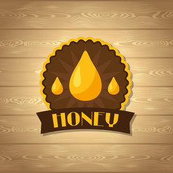background design with honey and bee objects vector image