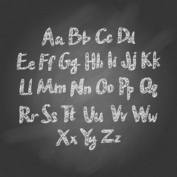Chalkboard Letter Sketch Vector Image