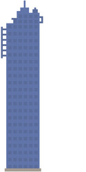 high rise building tower for computer pixel game vector
