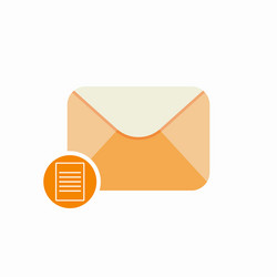 Check envelop open read email text icon vector