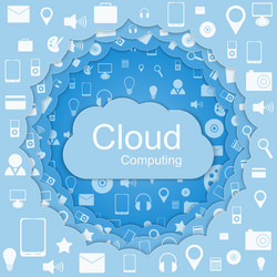 cloud computing concept modern design template vector image