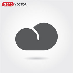 Cloud ui web button icon vector