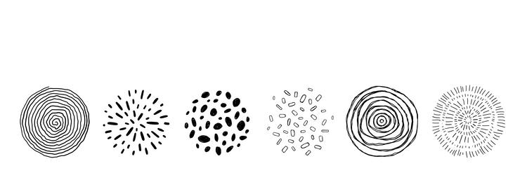 Different types of hatching patterns Royalty Free Vector